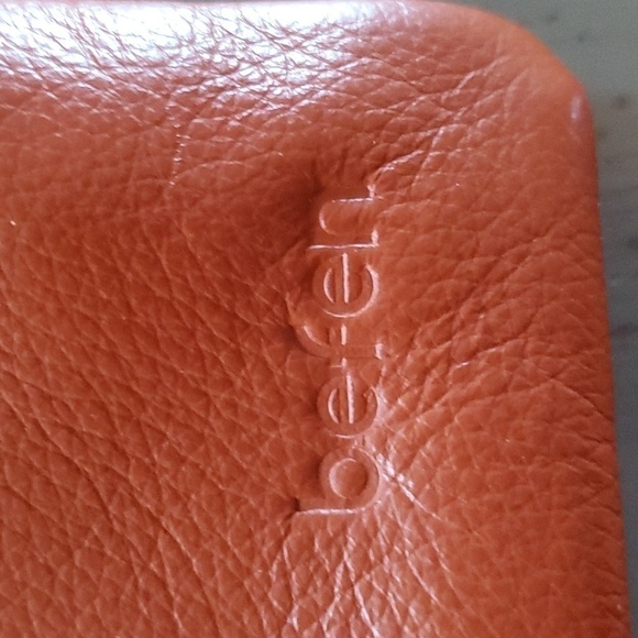 Befen- Womens Leather Chestnut Crossbody Phone Bag Multiple Compartments NWOT - Picture 3 of 10